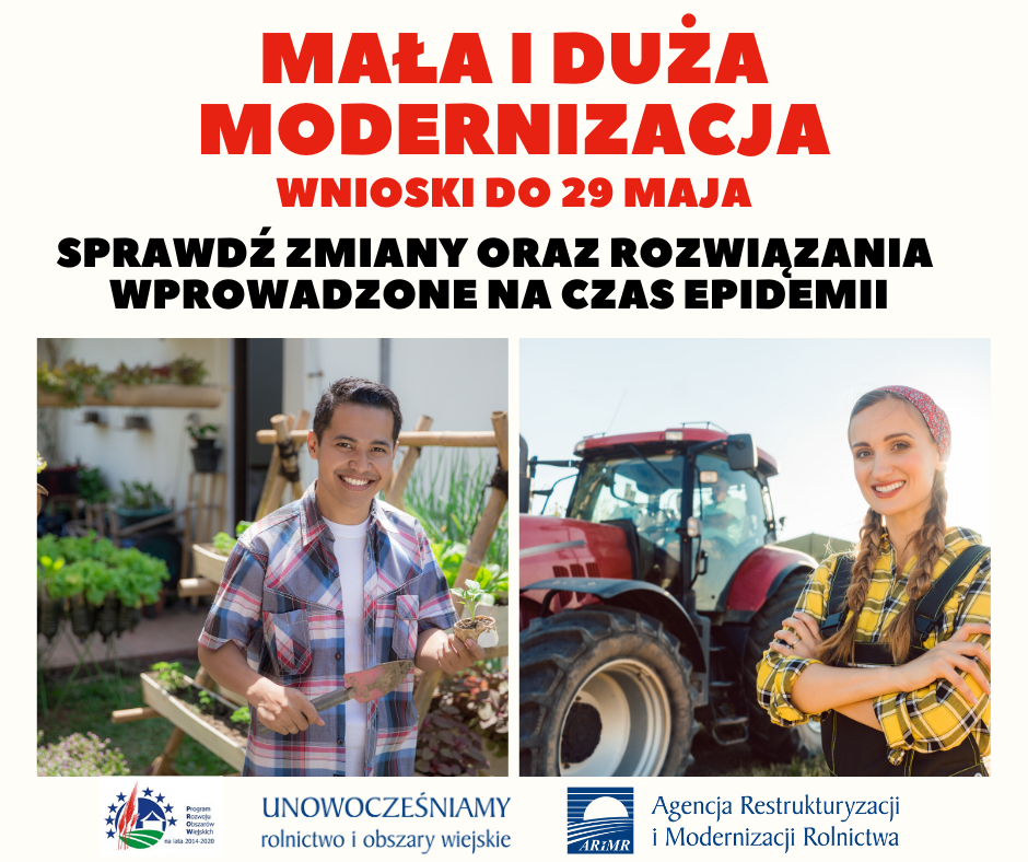 Mała i duża modernizacja - wnioski do 29 maja