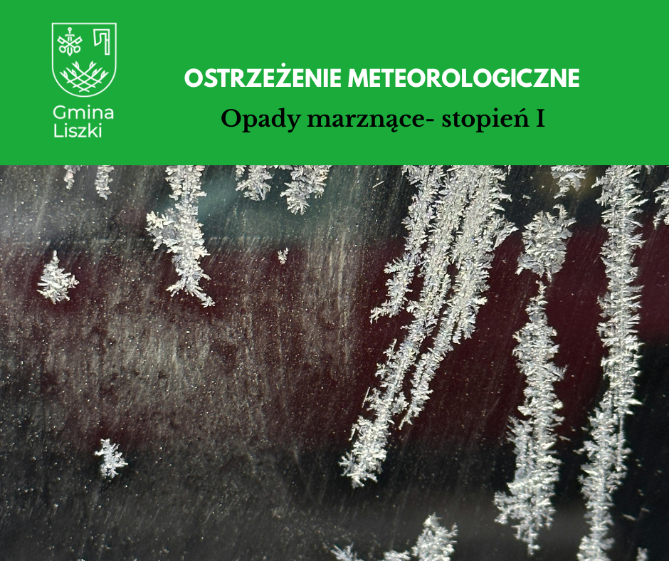Ostrzeżenie meteorologiczne- opady marznące i gołoledź