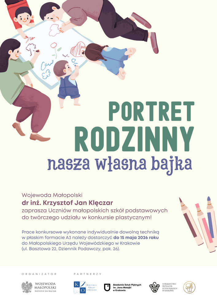 Konkurs plastyczny: „Portret rodzinny – nasza własna bajka”.