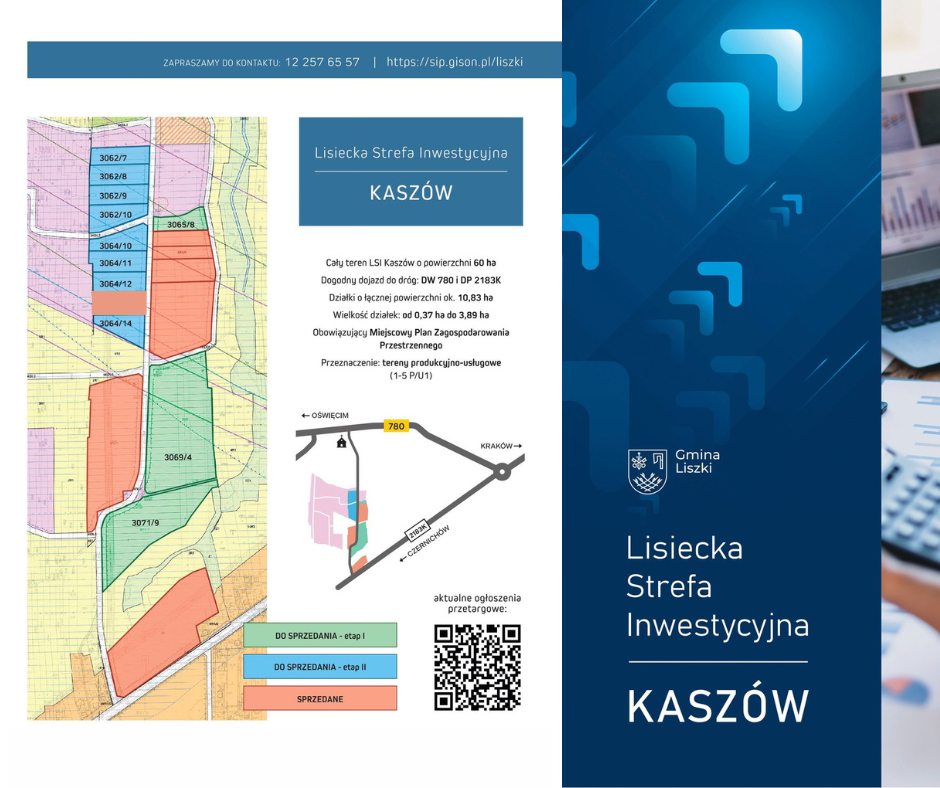 12 grudnia 2025r. upływa termin wpłaty wadium na zakup działek inwestycyjnych w Kaszowie.                                                                            