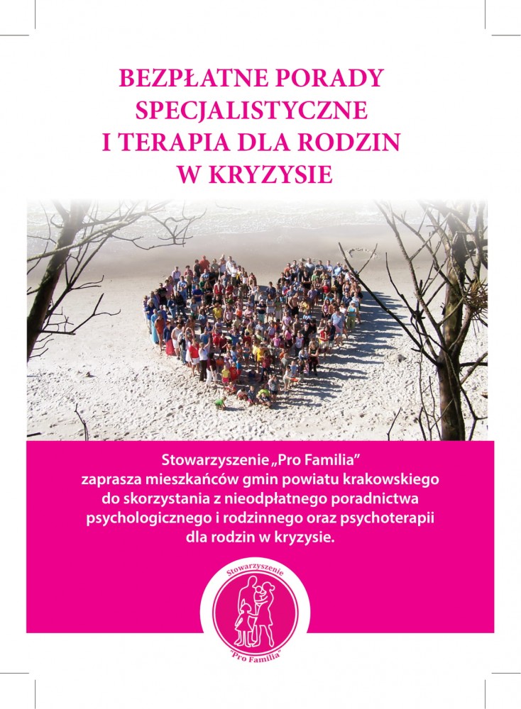 Bezpłatne porady specjalistyczne i terapia dla rodzin w kryzysie