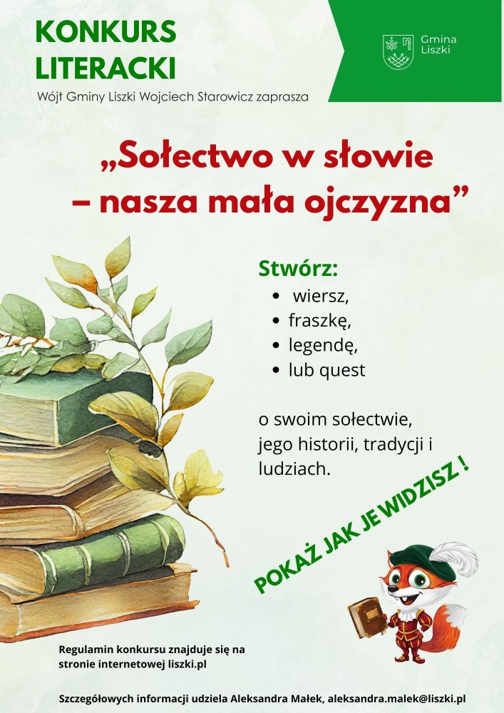  Konkurs - „Z historią i tradycją w tle – miejsca, które tworzą naszą gminę”
