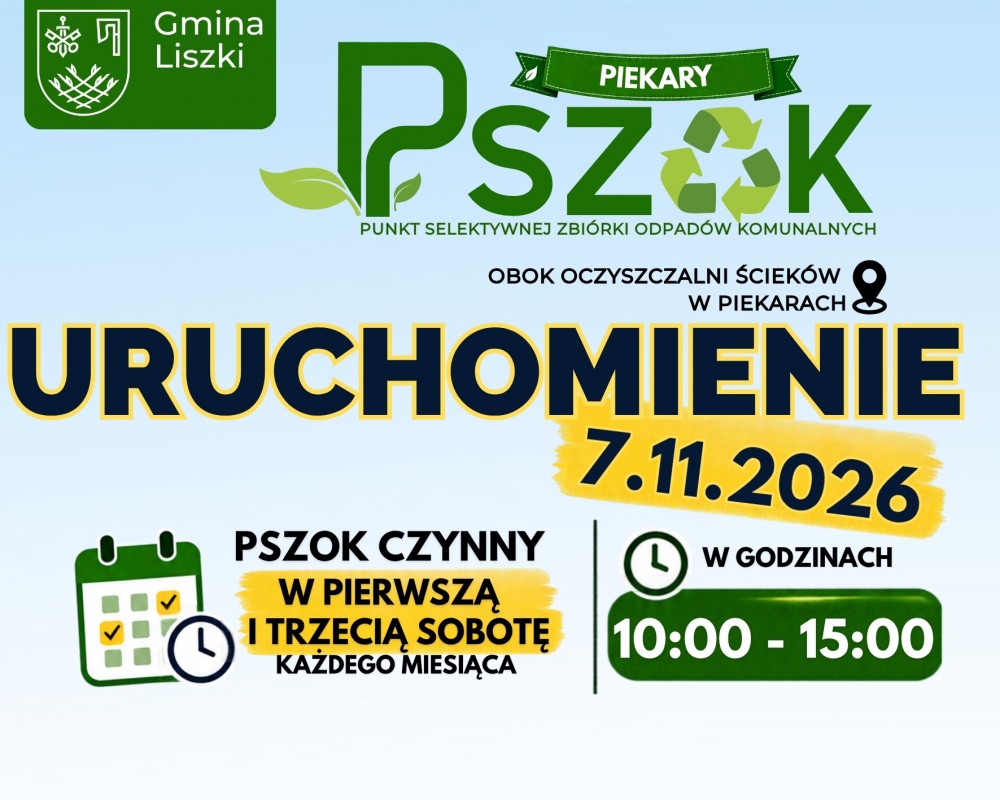 URUCHOMIENIE Punktu Selektywnej zbiórki Odpadów Komunalnych w Piekarach